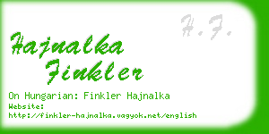 hajnalka finkler business card